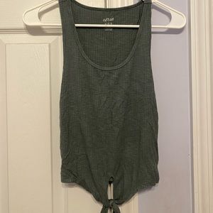 Front tie tank top